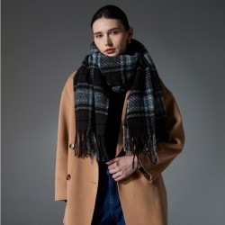 Amazon's hot cross-border quality products, blue checkered scarves and shawls for autumn and winter in Europe and America, from Tonglu manufacturer
