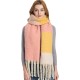 The original manufacturer's cross-border foreign trade autumn and winter new thickened scarves and shawls with loop yarn and thick tassels in color The original manufacturer's cross-border foreign trade autumn and winter new thickened scarves and shawls with loop yarn and thick tassels in color