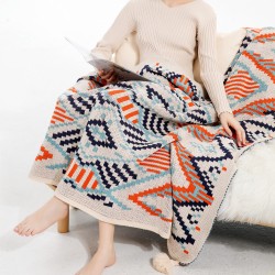 Bohemian-style spring, summer and autumn sofa covers, blankets, nap blankets, ethnic style travel tassel knitted shawls for export