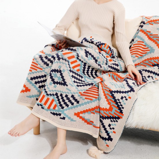 Bohemian-style spring, summer and autumn sofa covers, blankets, nap blankets, ethnic style travel tassel knitted shawls for export