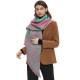 Amazon's hot cross-border new export European and American autumn and winter checkered leopard print diagonal scarf shawl
