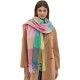 2024 New checkered scarf export autumn and winter thickened tassel scarf, rainbow scarf shawl in stock manufacturer 2024 New checkered scarf export autumn and winter thickened tassel scarf, rainbow scarf shawl in stock manufacturer