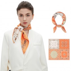 Amazon mid-to-high-quality foreign trade spring, summer and autumn thin, anti-wrinkle and anti-static double-sided printed silk scarves and square towels