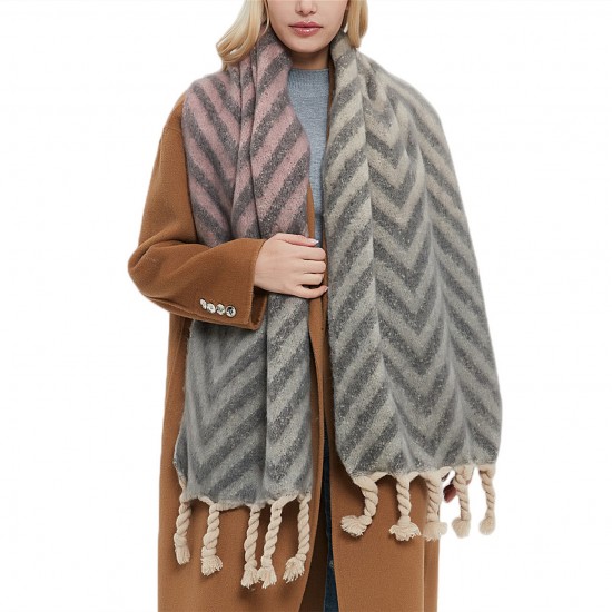 Foreign trade autumn and winter shawl, European and American new thickened scarf, imitation mohair knotted thick braided scarf manufacturer Foreign trade autumn and winter shawl, European and American new thickened scarf, imitation mohair knotted thick braided scarf manufacturer