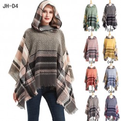 Factory direct supply of popular European and American spring, autumn and winter new styles in stock for women's capes, hooded shawls and cloaks