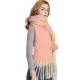The original manufacturer's cross-border foreign trade autumn and winter new thickened scarves and shawls with loop yarn and thick tassels in color The original manufacturer's cross-border foreign trade autumn and winter new thickened scarves and shawls with loop yarn and thick tassels in color