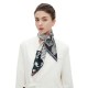 Amazon mid-to-high-quality foreign trade 2025 new Spring, summer and autumn thin headscarves, double-sided printed silk scarves and square scarves
