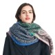 Cross-border Amazon bestseller, new autumn and winter European and American style scarf with loop yarn imitation horsehair jacquard flowers