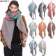 Amazon's hot cross-border new export European and American autumn and winter checkered leopard print diagonal scarf shawl