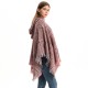 Original manufacturer's in-stock export of new European and American spring, autumn and winter oversized checkered hooded cape shawls Original manufacturer's in-stock export of new European and American spring, autumn and winter oversized checkered hooded cape shawls