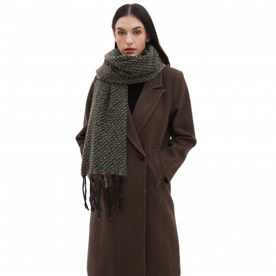 Wholesale of new types of scarves for cross-border trade in Europe and America, autumn and winter for men and women with tassels and colorful floral patterns Wholesale of new types of scarves for cross-border trade in Europe and America, autumn and winter for men and women with tassels and colorful floral patterns