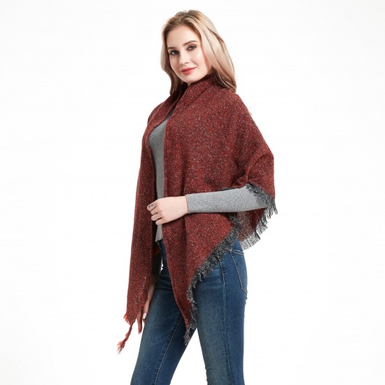 Amazon's popular European and American spring, autumn and winter women's circle yarn full polyester interlaced flower triangular shawl scarf and scarf manufacturer Amazon's popular European and American spring, autumn and winter women's circle yarn full polyester interlaced flower triangular shawl scarf and scarf manufacturer