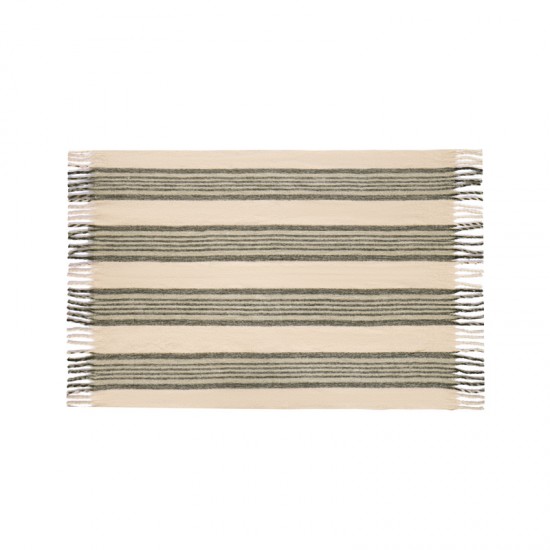 Export Europe and America autumn and winter loop yarn imitation mohair coarse beard green rice striped large shawl thickened plush blanket factory Export Europe and America autumn and winter loop yarn imitation mohair coarse beard green rice striped large shawl thickened plush blanket factory